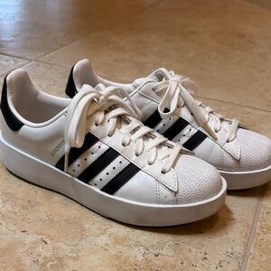 Adidas Women's Classic White and Black Sneakers